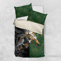 South Africa And New Zealand Bedding Set Springboks And Kiwis Rugby Rivalry