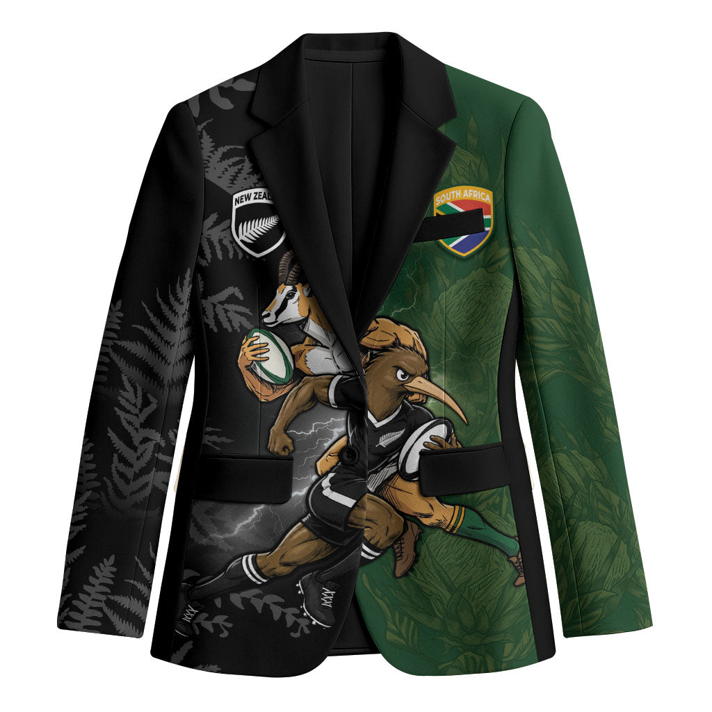 Custom South Africa And New Zealand Blazer Springboks And Kiwis Rugby Rivalry