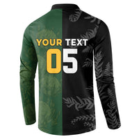 Custom South Africa And New Zealand Button Sweatshirt Springboks And Kiwis Rugby Rivalry