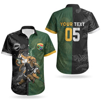 Custom South Africa And New Zealand Couples Matching Off Shoulder Short Dress and Hawaiian Shirt Springboks And Kiwis Rugby Rivalry