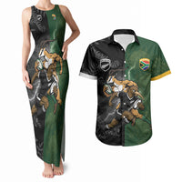 Custom South Africa And New Zealand Couples Matching Tank Maxi Dress and Hawaiian Shirt Springboks And Kiwis Rugby Rivalry