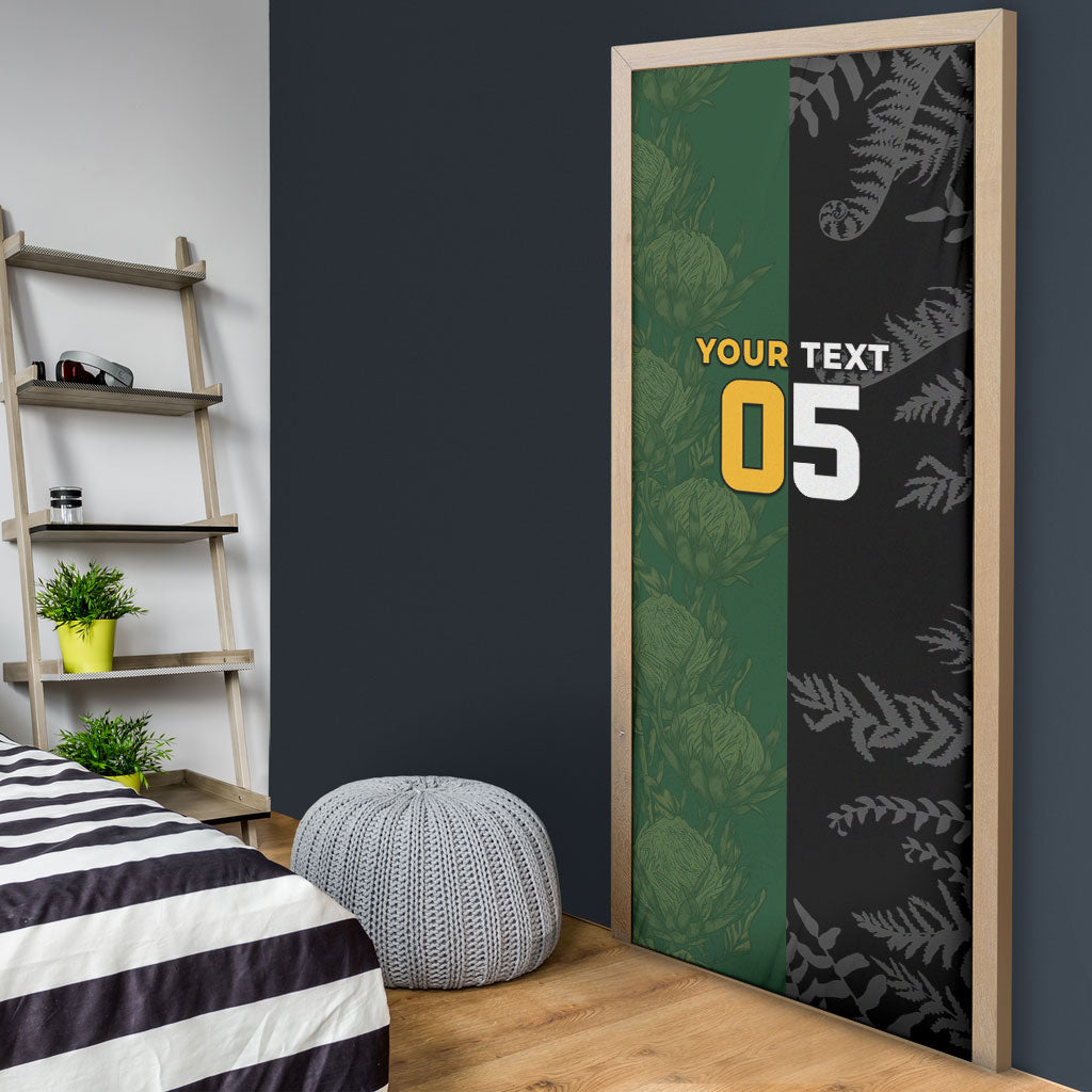 Custom South Africa And New Zealand Door Cover Springboks And Kiwis Rugby Rivalry