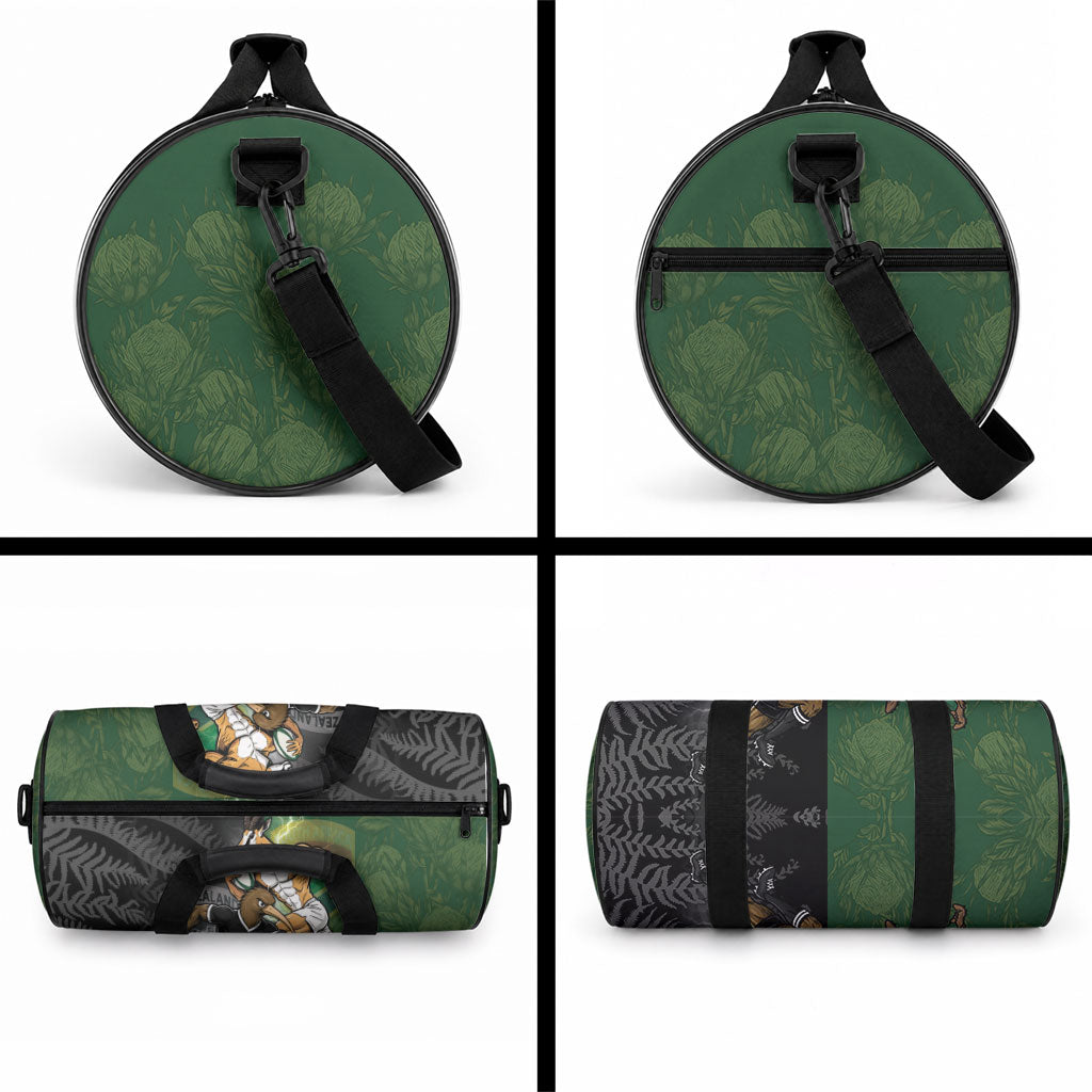 South Africa And New Zealand Duffle Bag Springboks And Kiwis Rugby Rivalry