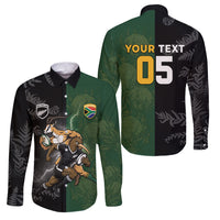 Custom South Africa And New Zealand Family Matching Mermaid Dress and Hawaiian Shirt Springboks And Kiwis Rugby Rivalry