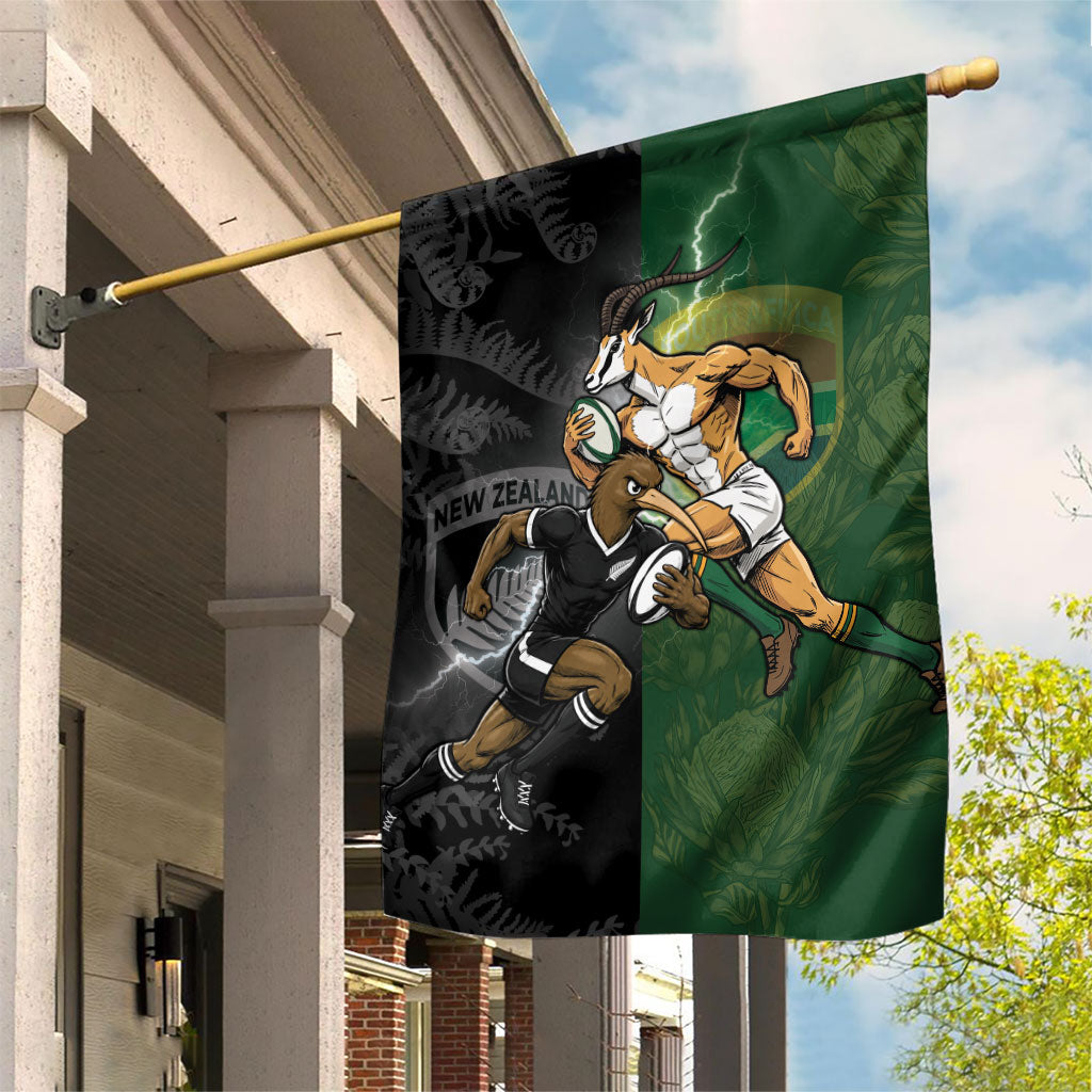 South Africa And New Zealand Garden Flag Springboks And Kiwis Rugby Rivalry