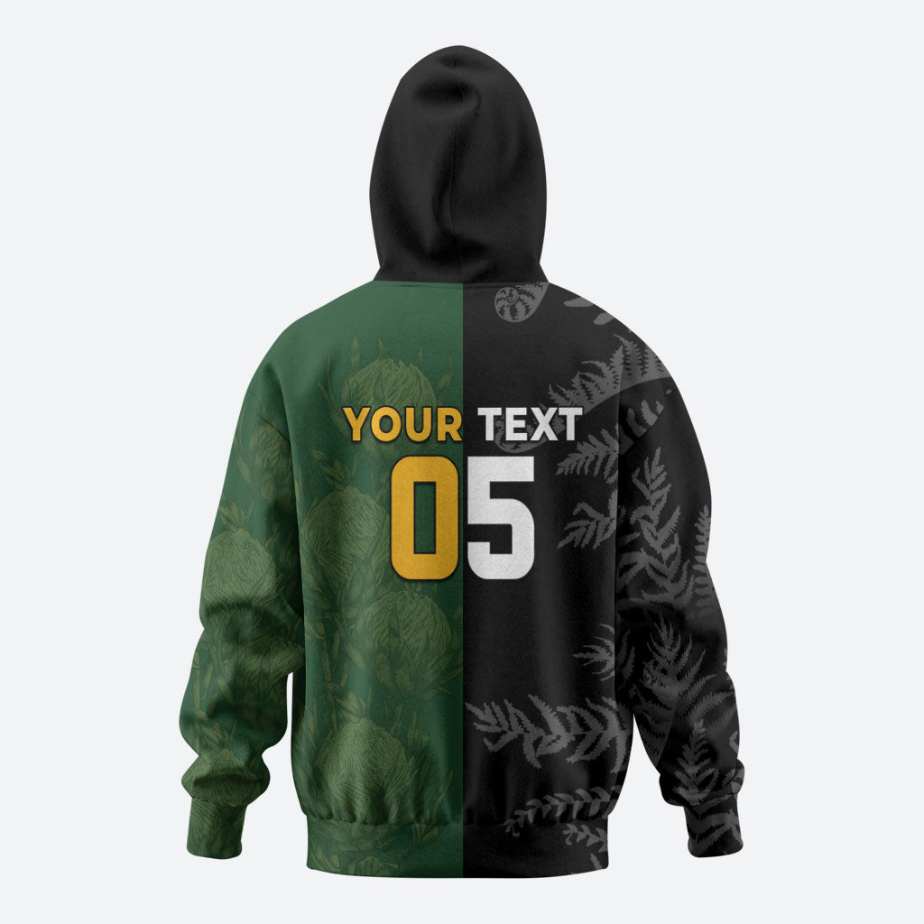 Custom South Africa And New Zealand Hoodie Springboks And Kiwis Rugby Rivalry
