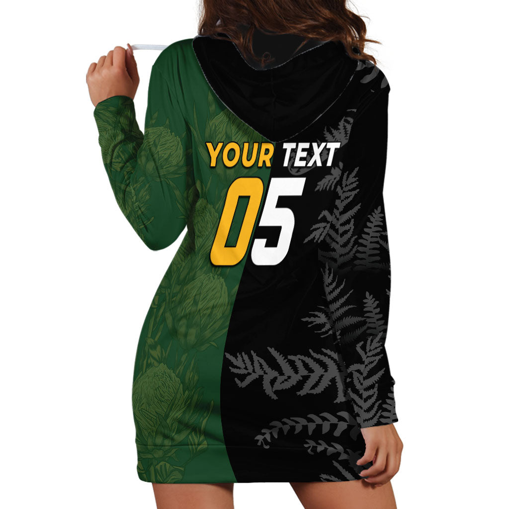 Custom South Africa And New Zealand Hoodie Dress Springboks And Kiwis Rugby Rivalry