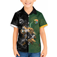 Custom South Africa And New Zealand Kid Hawaiian Shirt Springboks And Kiwis Rugby Rivalry