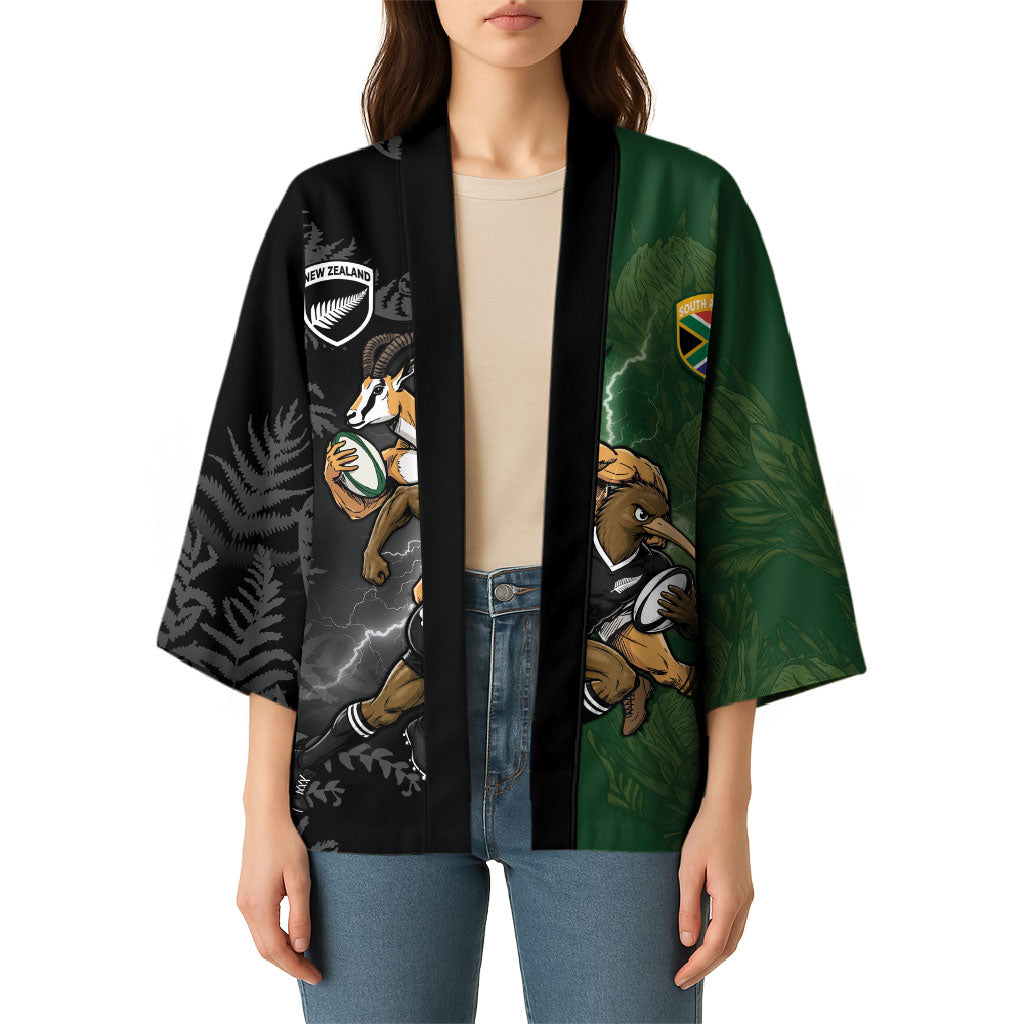 Custom South Africa And New Zealand Kimono Springboks And Kiwis Rugby Rivalry