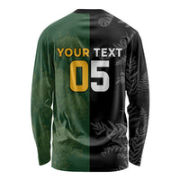 Custom South Africa And New Zealand Long Sleeve Shirt Springboks And Kiwis Rugby Rivalry