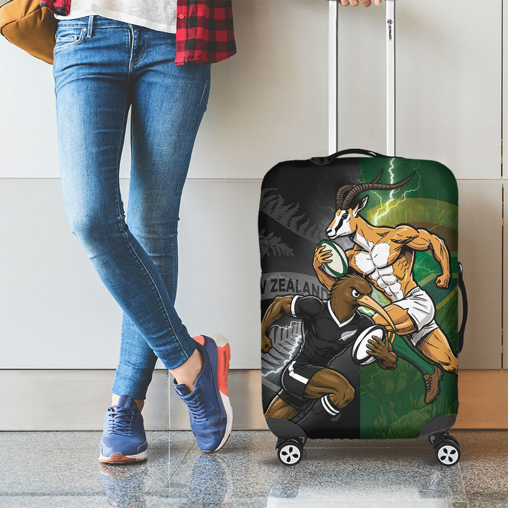 South Africa And New Zealand Luggage Cover Springboks And Kiwis Rugby Rivalry