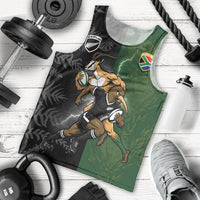 Custom South Africa And New Zealand Men Tank Top Springboks And Kiwis Rugby Rivalry