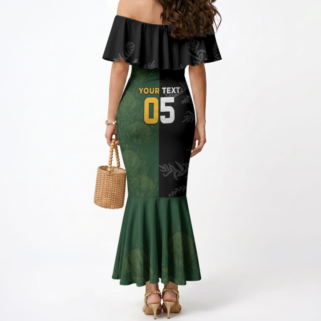 Custom South Africa And New Zealand Mermaid Dress Springboks And Kiwis Rugby Rivalry
