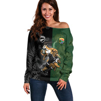 Custom South Africa And New Zealand Off Shoulder Sweater Springboks And Kiwis Rugby Rivalry