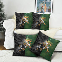 South Africa And New Zealand Pillow Cover Springboks And Kiwis Rugby Rivalry