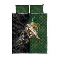 South Africa And New Zealand Quilt Bed Set Springboks And Kiwis Rugby Rivalry