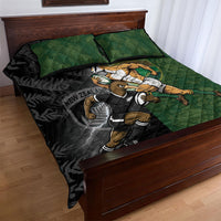 South Africa And New Zealand Quilt Bed Set Springboks And Kiwis Rugby Rivalry