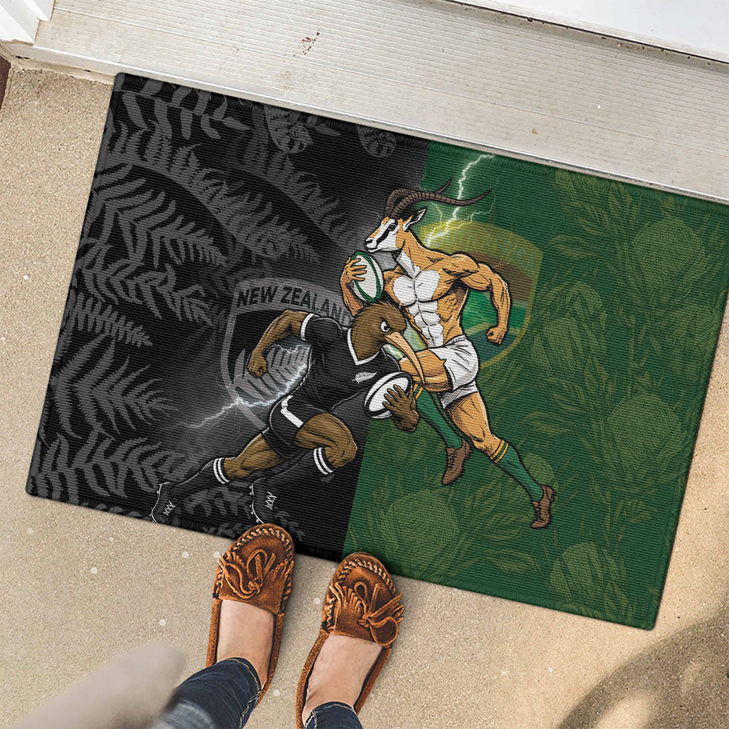 South Africa And New Zealand Rubber Doormat Springboks And Kiwis Rugby Rivalry