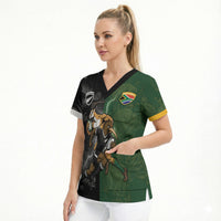 Custom South Africa And New Zealand Scrub Top Springboks And Kiwis Rugby Rivalry
