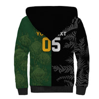 Custom South Africa And New Zealand Sherpa Hoodie Springboks And Kiwis Rugby Rivalry