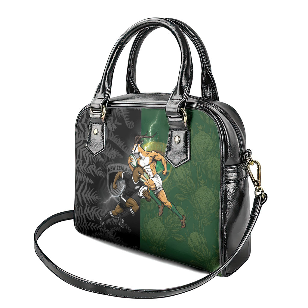 South Africa And New Zealand Shoulder Handbag Springboks And Kiwis Rugby Rivalry
