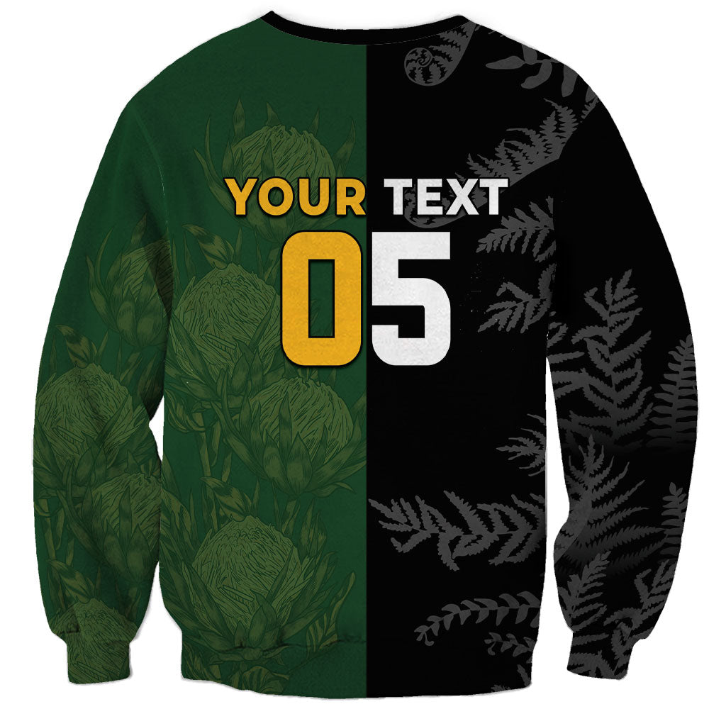 Custom South Africa And New Zealand Sweatshirt Springboks And Kiwis Rugby Rivalry