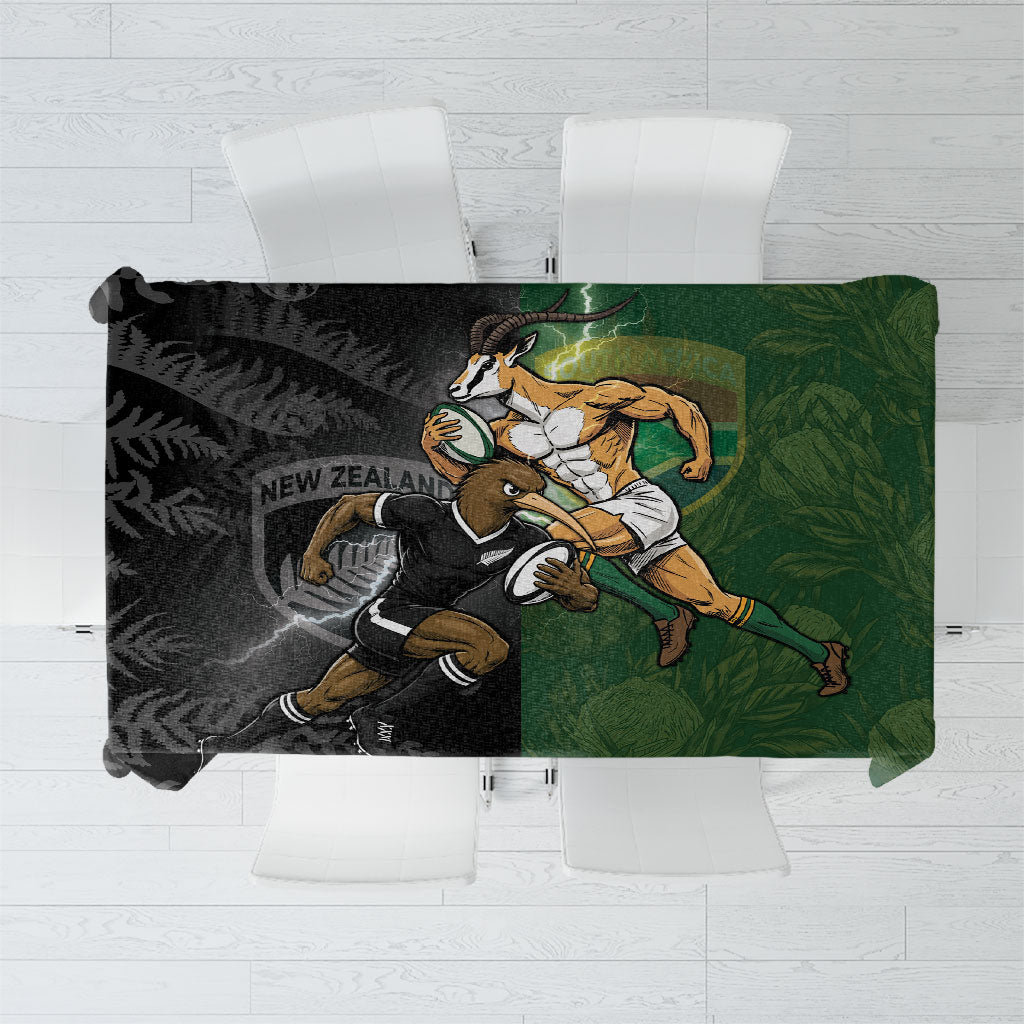 South Africa And New Zealand Tablecloth Springboks And Kiwis Rugby Rivalry