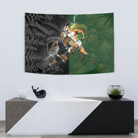South Africa And New Zealand Tapestry Springboks And Kiwis Rugby Rivalry