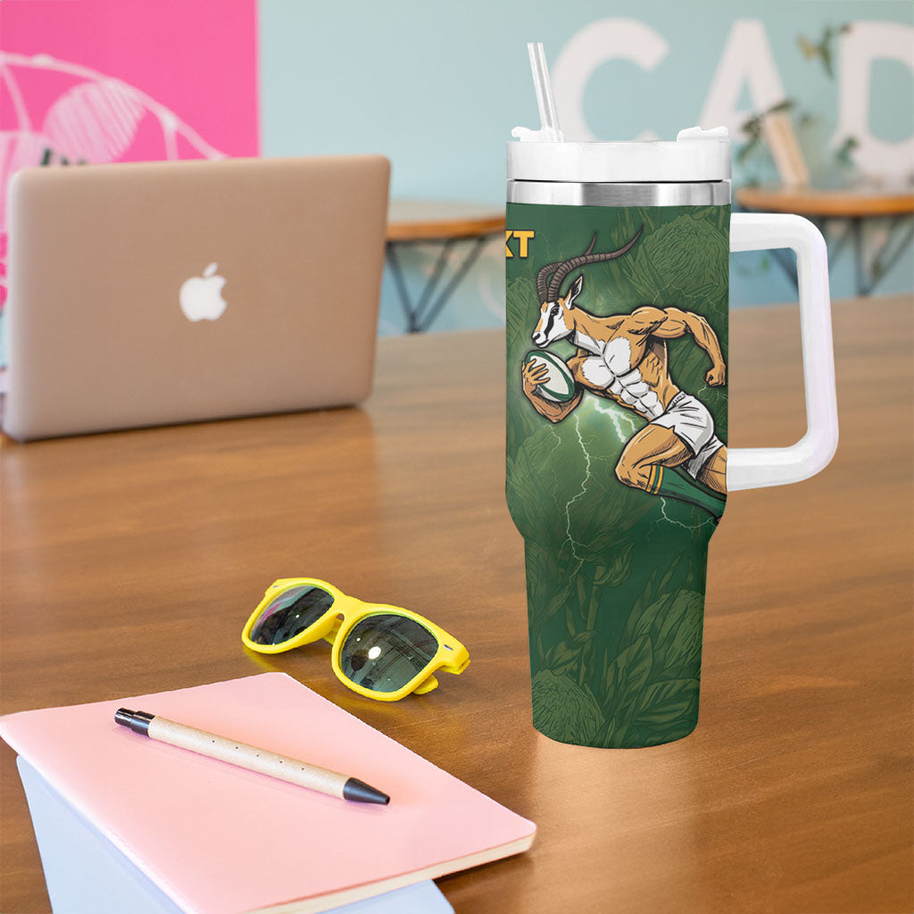 Custom South Africa And New Zealand Tumbler With Handle Springboks And Kiwis Rugby Rivalry