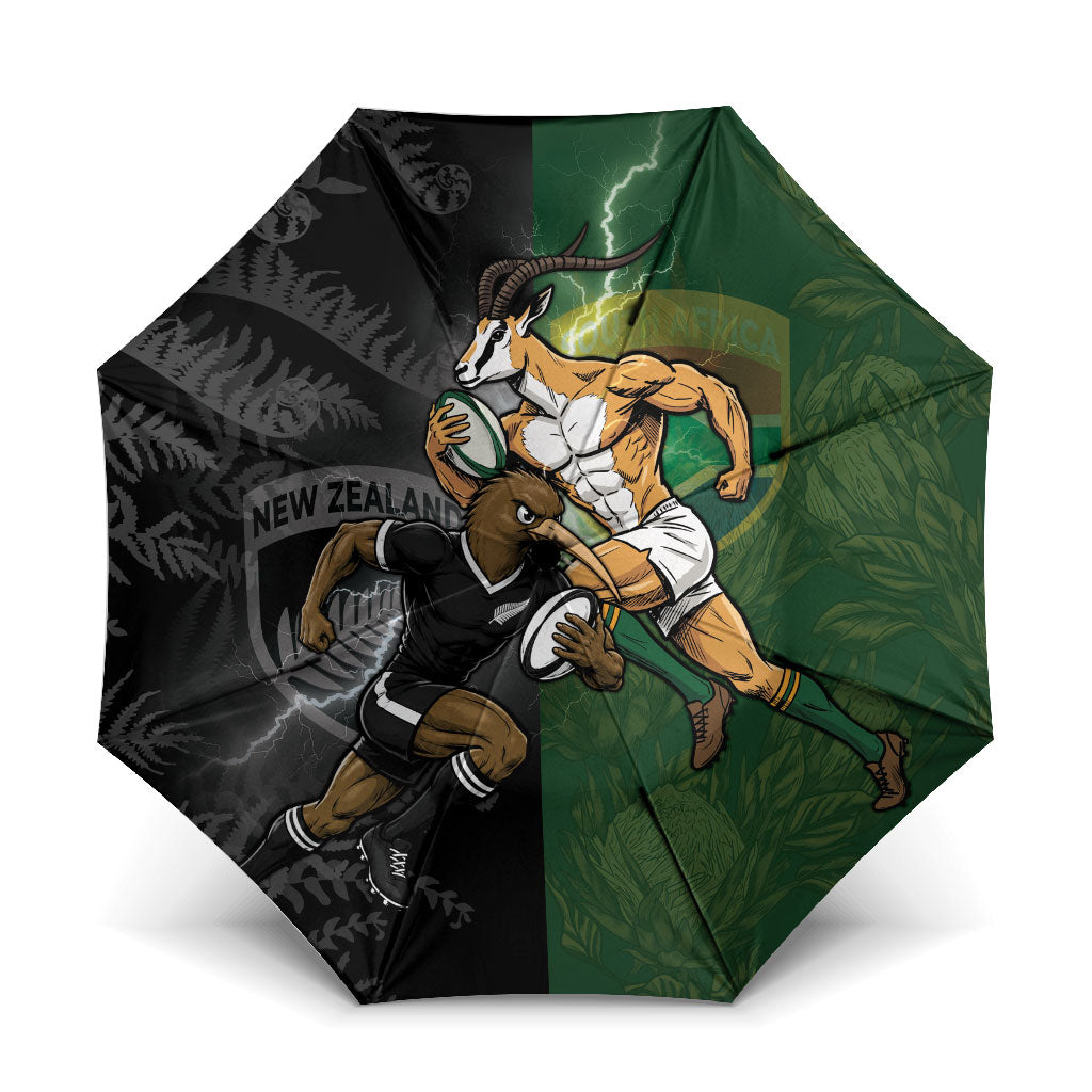 South Africa And New Zealand Umbrella Springboks And Kiwis Rugby Rivalry