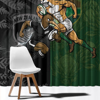 South Africa And New Zealand Window Curtain Springboks And Kiwis Rugby Rivalry