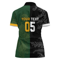 Custom South Africa And New Zealand Women Polo Shirt Springboks And Kiwis Rugby Rivalry