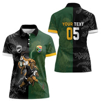Custom South Africa And New Zealand Women Polo Shirt Springboks And Kiwis Rugby Rivalry