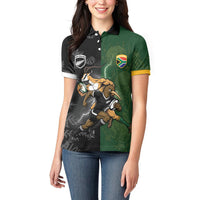 Custom South Africa And New Zealand Women Polo Shirt Springboks And Kiwis Rugby Rivalry