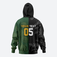Custom South Africa And New Zealand Zip Hoodie Springboks And Kiwis Rugby Rivalry