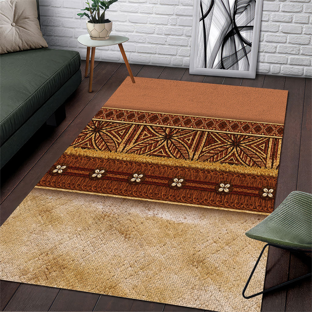 Polynesian Princess Inspired Cosplay Costume Area Rug Traditional Tapa Pattern