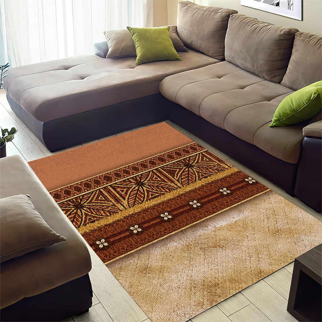 Polynesian Princess Inspired Cosplay Costume Area Rug Traditional Tapa Pattern