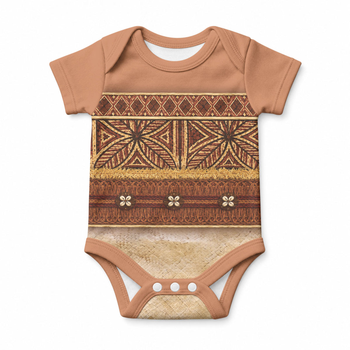 Polynesian Princess Inspired Cosplay Costume Baby Onesie Traditional Tapa Pattern