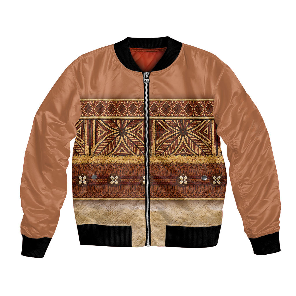 Polynesian Princess Inspired Cosplay Costume Bomber Jacket Traditional Tapa Pattern