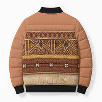 Polynesian Princess Inspired Cosplay Costume Bomber Puffer Jacket Traditional Tapa Pattern