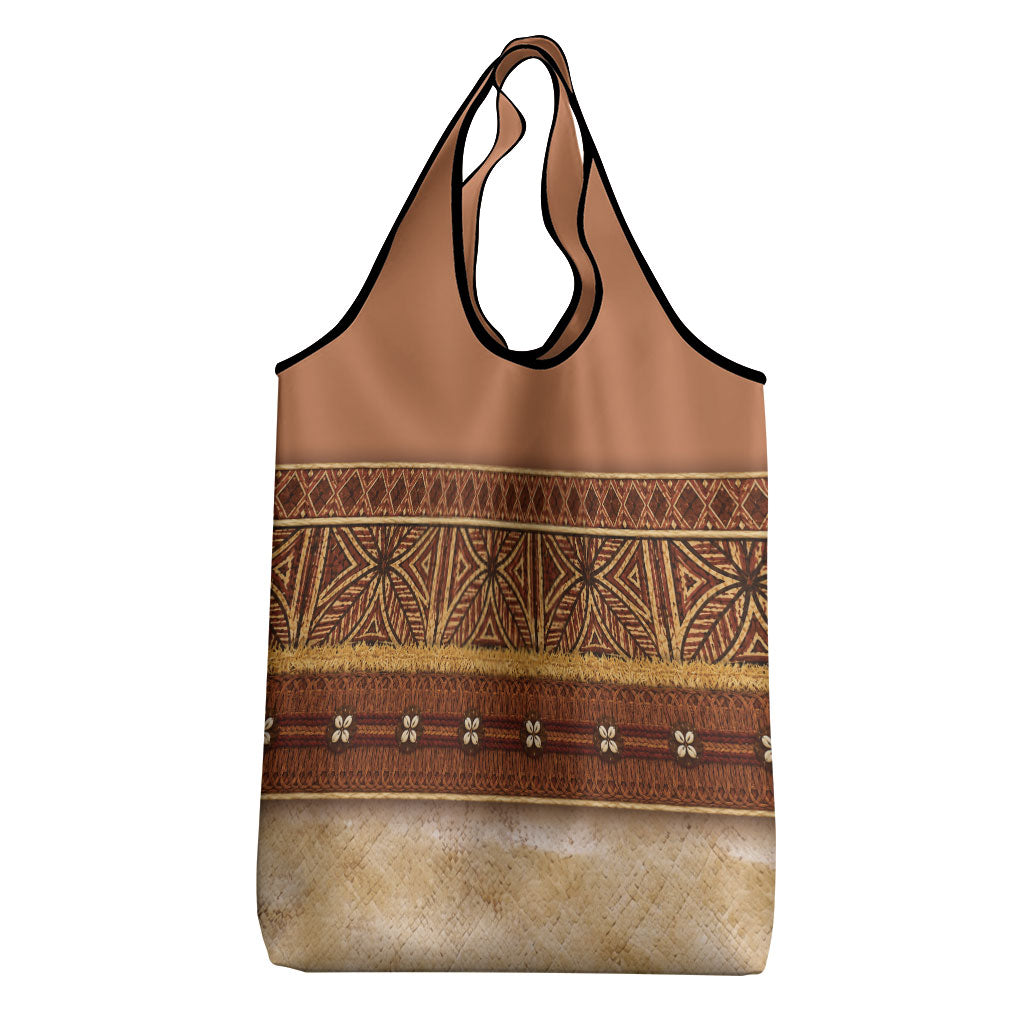 Polynesian Princess Inspired Cosplay Costume Grocery Bag Traditional Tapa Pattern