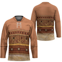 Polynesian Princess Inspired Cosplay Costume Hockey Jersey Traditional Tapa Pattern