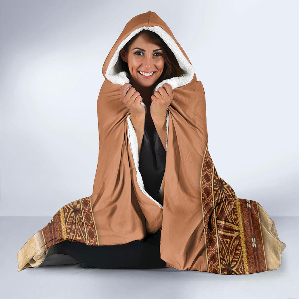 Polynesian Princess Inspired Cosplay Costume Hooded Blanket Traditional Tapa Pattern