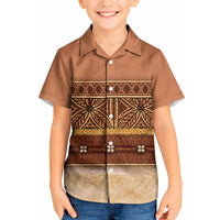 Polynesian Princess Inspired Cosplay Costume Kid Hawaiian Shirt Traditional Tapa Pattern