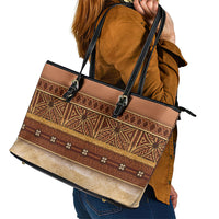 Polynesian Princess Inspired Cosplay Costume Leather Tote Bag Traditional Tapa Pattern