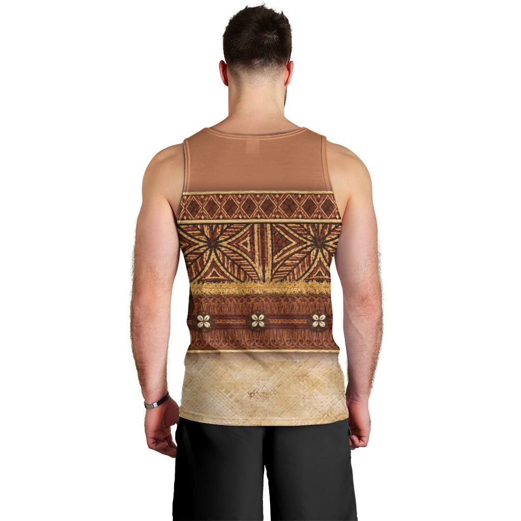 Polynesian Princess Inspired Cosplay Costume Men Tank Top Traditional Tapa Pattern