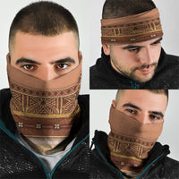 Polynesian Princess Inspired Cosplay Costume Neck Gaiter Traditional Tapa Pattern