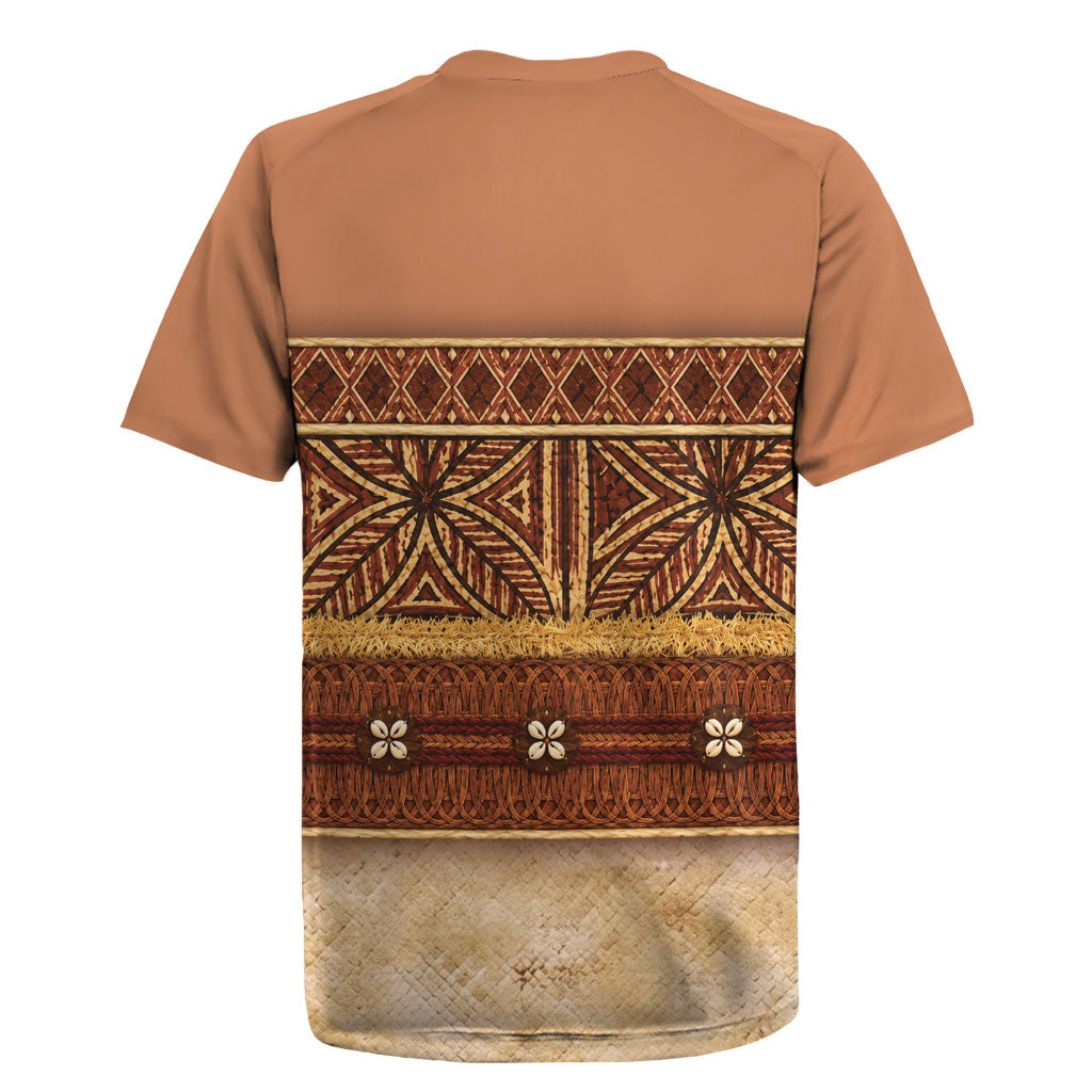 Polynesian Princess Inspired Cosplay Costume Rugby Jersey Traditional Tapa Pattern