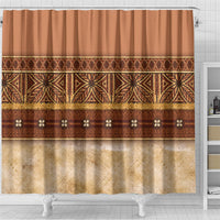 Polynesian Princess Inspired Cosplay Costume Shower Curtain Traditional Tapa Pattern