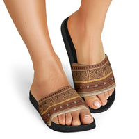 Polynesian Princess Inspired Cosplay Costume Slide Sandals Traditional Tapa Pattern